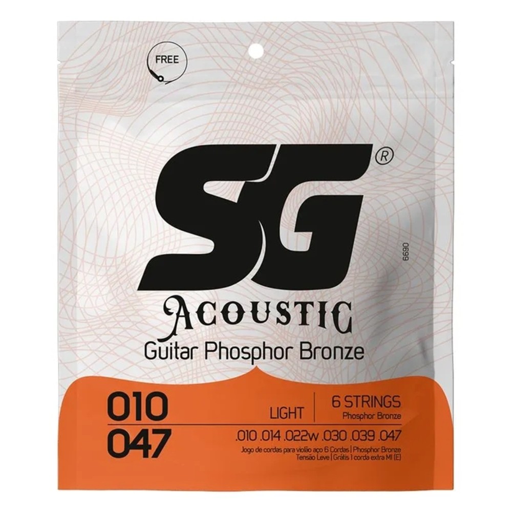 ENCORDOAMENTO SG VIOLÃO .010 AÇO BRONZE 85/15 LEVE