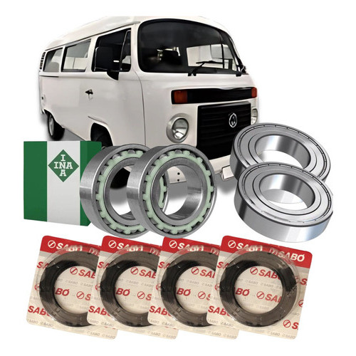 Kit Rolamentos Roda Traseira Kombi 82 A 2012 SKF 2 Rodas em Oferta na Shopee