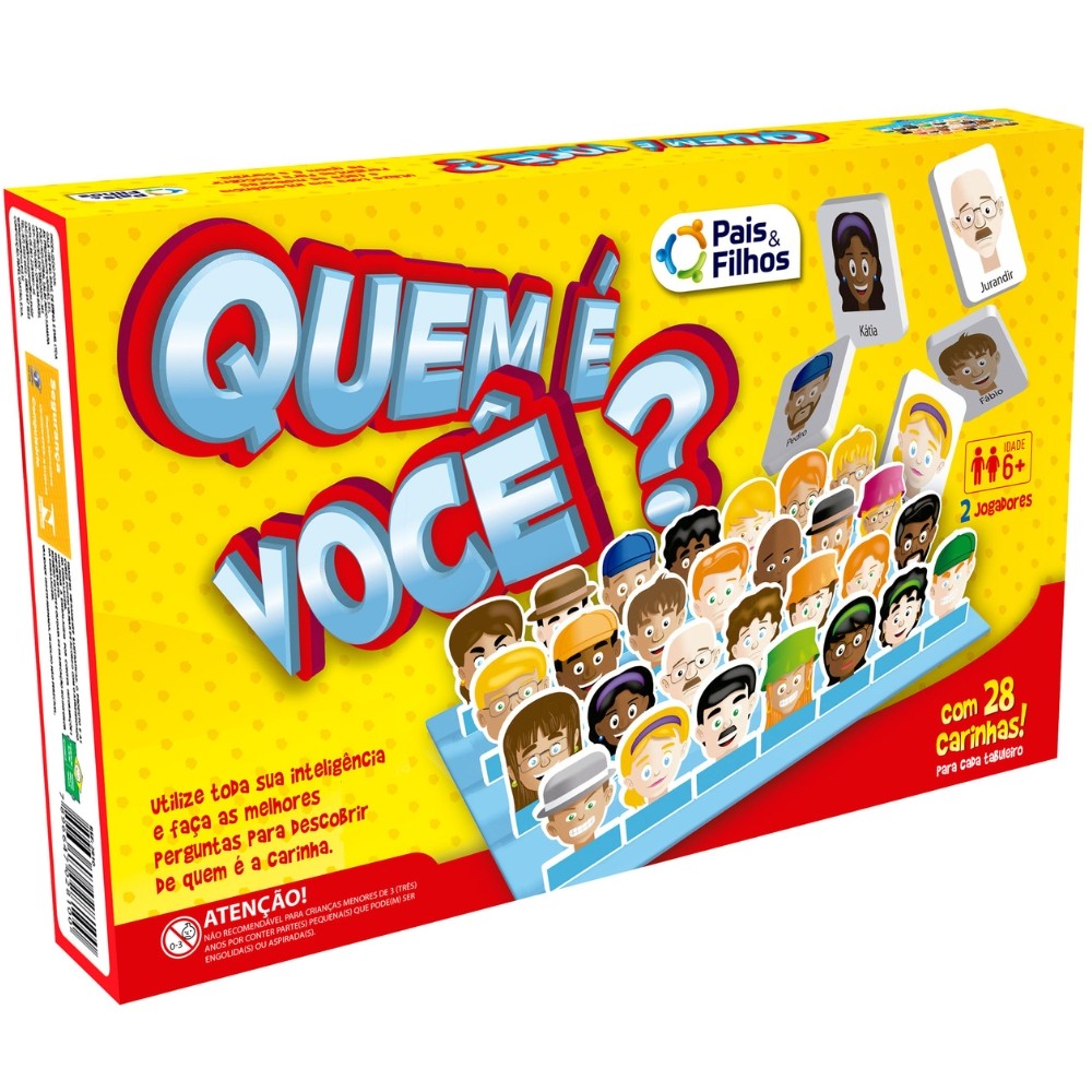 JOGO QUEM É VOCÊ? PAIS E FILHOS PERSONAGEM ADVINHA BRINQUEDO DE MESA TABULEIRO PERGUNTAS CARA A CARA em Oferta na Shopee