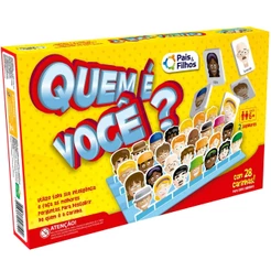 JOGO QUEM É VOCÊ? PAIS E FILHOS PERSONAGEM ADVINHA BRINQUEDO DE MESA TABULEIRO PERGUNTAS CARA A CARA