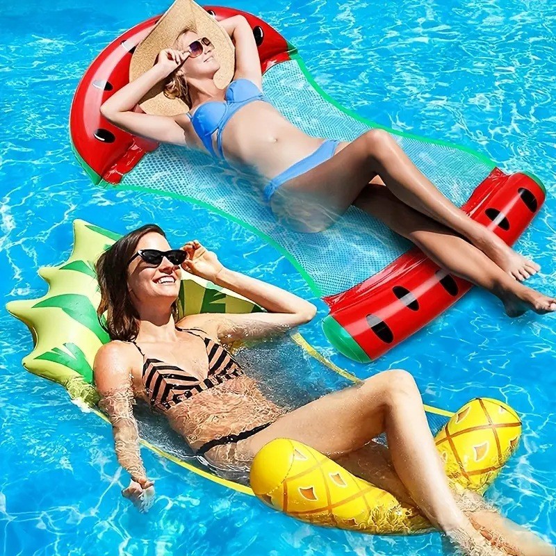 Boia Rede Para Piscina Cama Flutuante Deitado Reclinável Inflável Verão Adulto Verão 2025