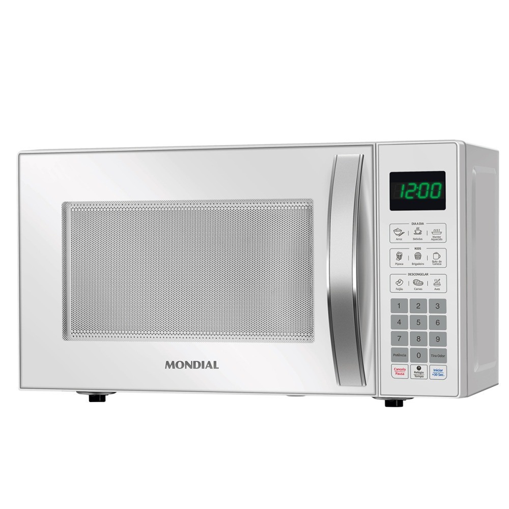 Micro-ondas 21 litros 1200W 10 níveis de potência - MO-01-21-W - Mondial