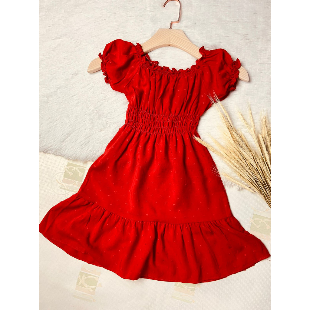 Vestido Infantil e Juvenil Ciganinha Liso De Manguinha final de ano Primavera em Oferta na Shopee
