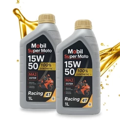 Óleo Mobil 15w50 100% Sintético Super Moto Racing 4 Tempos 2 Litros