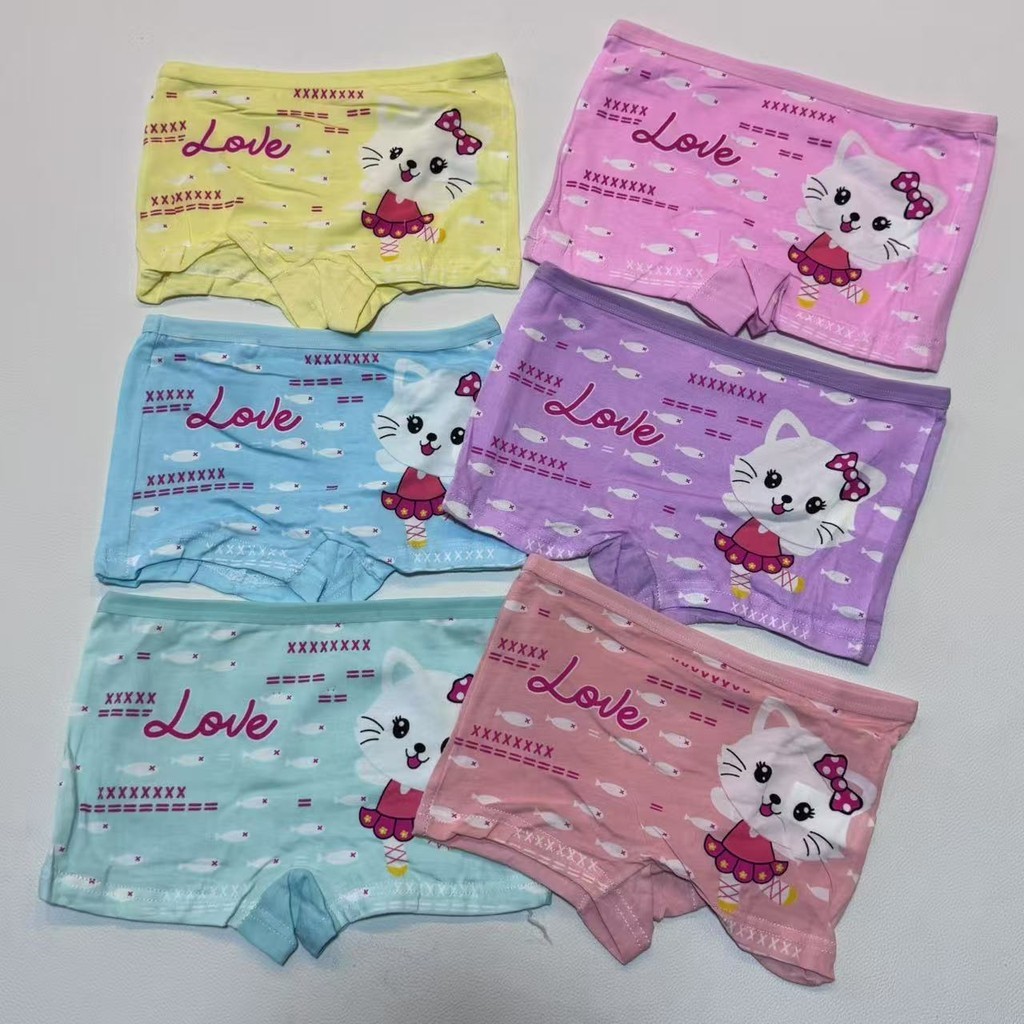 Calcinha Box Shortinho Feminina Menina Infantil Juvenil Boxer Calcinha Algodão Confortável Criança Estampa SortidaTP1883