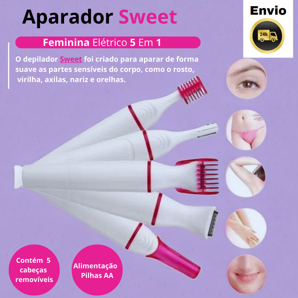 Máquina aparador Feminina Aparador Elétrico 5 Em 1