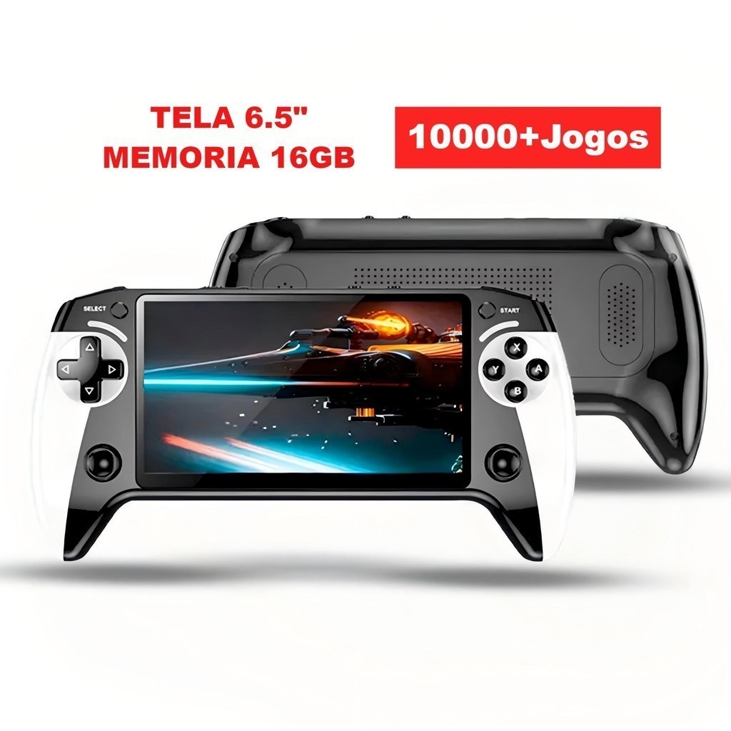 Video Game Console Portátil LH-5 Tela 6.5"/X7PLUS Tela 5.5" PSP +10000 Jogos Retro 16GB Display de Alta Definição