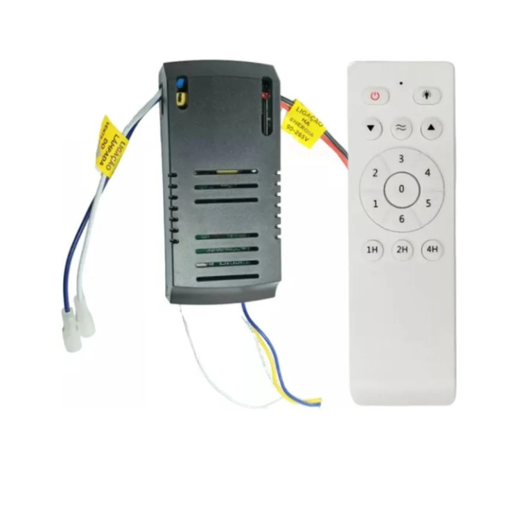 CONTROLE COM RECEPTOR P/ VENTILADOR DE TETO INVERTER VENTISOL BIVOLT VENTISOL ORIGINAL