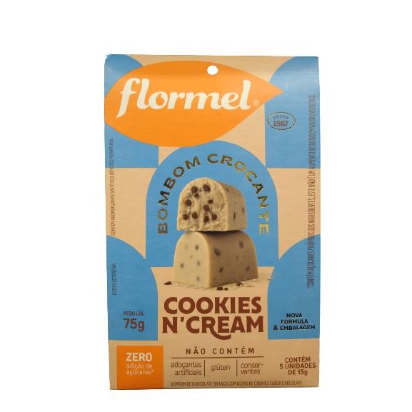 Flormel - Bombom Cookies N’Cream 5 Unidades De 12G em Oferta na Shopee