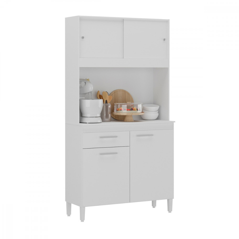 Cozinha Compacta Ceara 4 Portas 1 Gaveta Branco Atualle - Home & Living