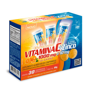 Vitamina C Zinco Efervescente 30 Comprimidos - Health Labs em Oferta na Shopee