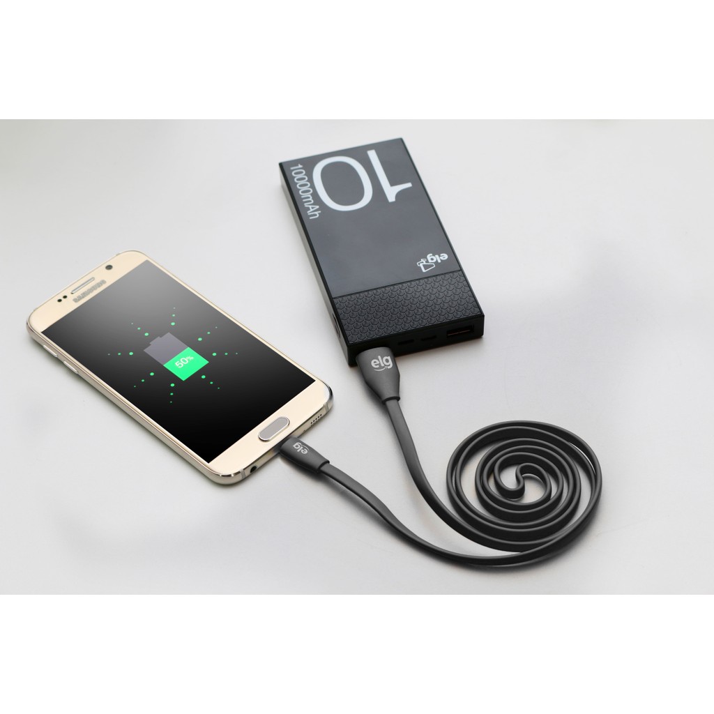 Cabo para Recarga e Sicronização de 1.25M ELG, EC510PT, USB para Micro-USB, 2.4A e 12W, Preto - Mobile & Gadgets