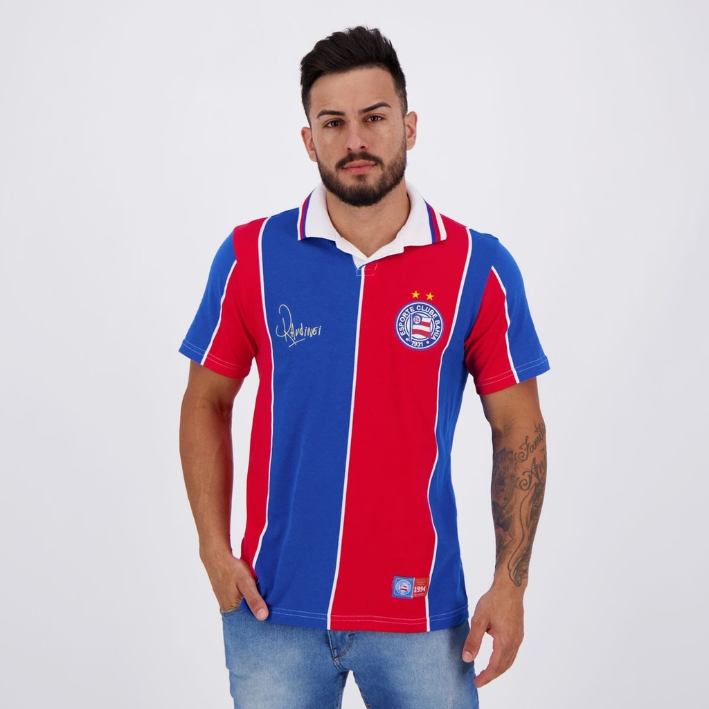 Camisa Bahia Retrô Raudnei 1994 em Oferta na Shopee