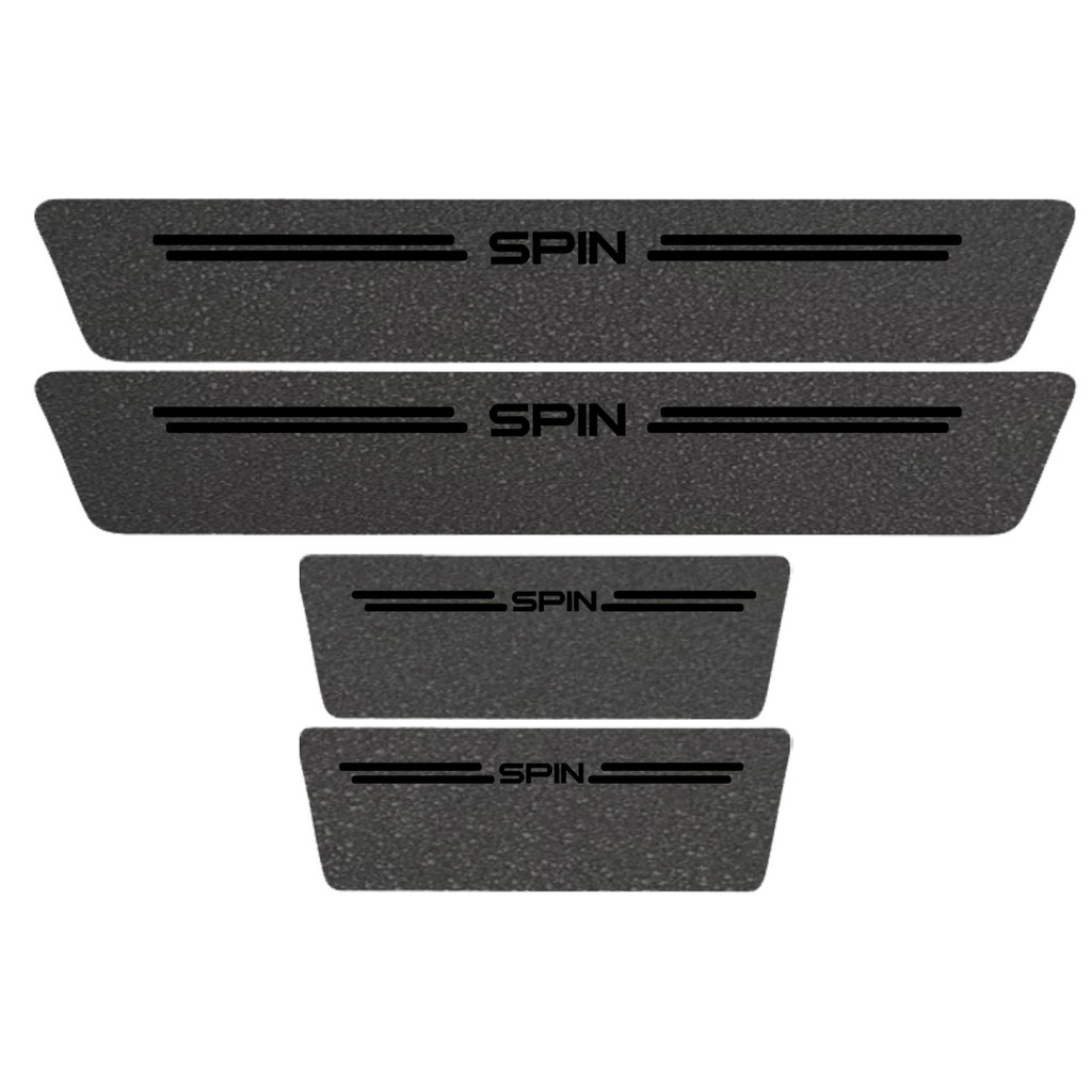Kit Soleira Protetora Porta Premium Black Piano PVC - Spin