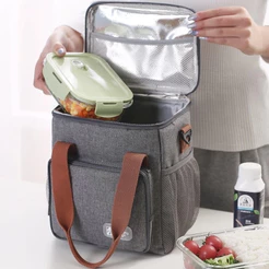 Lancheira Portátil Saco Resfriador De Almoço Térmico Para Piquenique Exterior Isolado À Prova D'água
