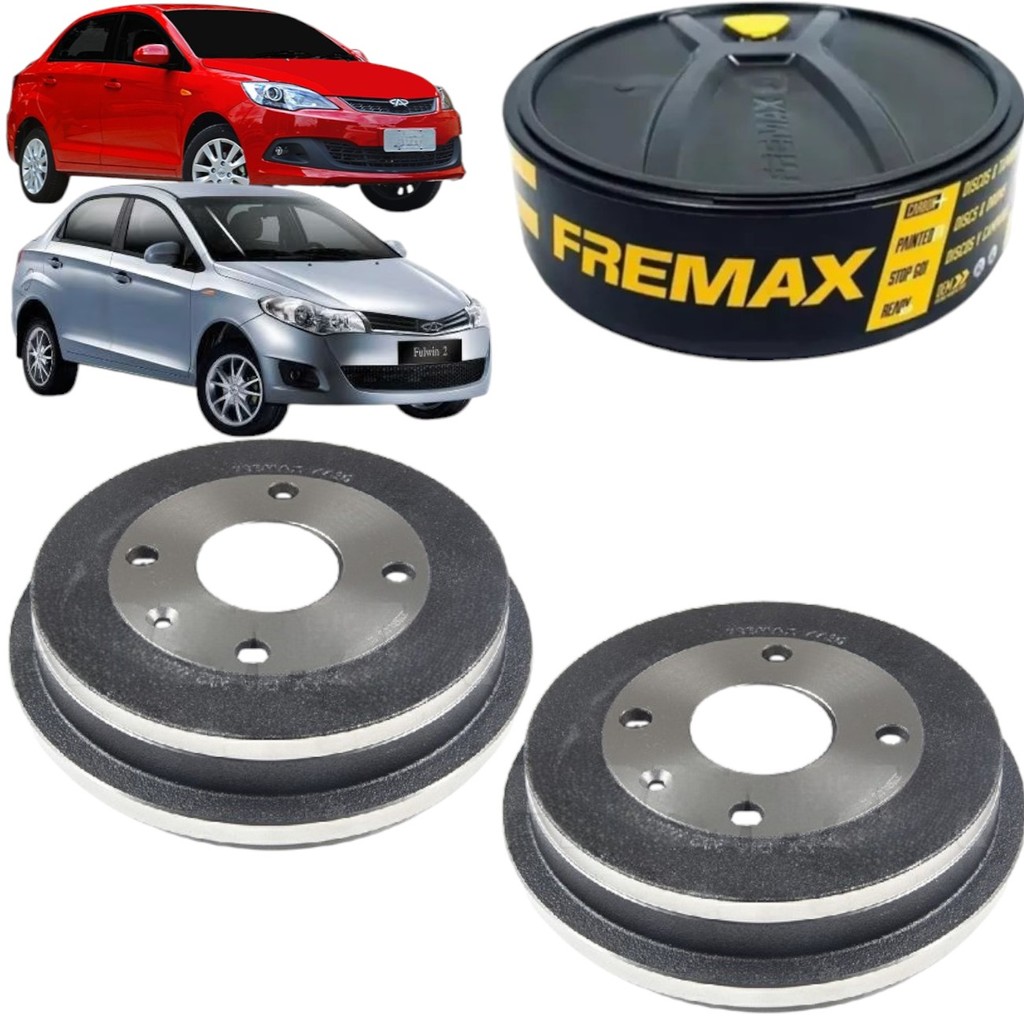 Par Tambor De Freio Traseiro Fremax Para Celer 1.5 16v 2012 A 2018