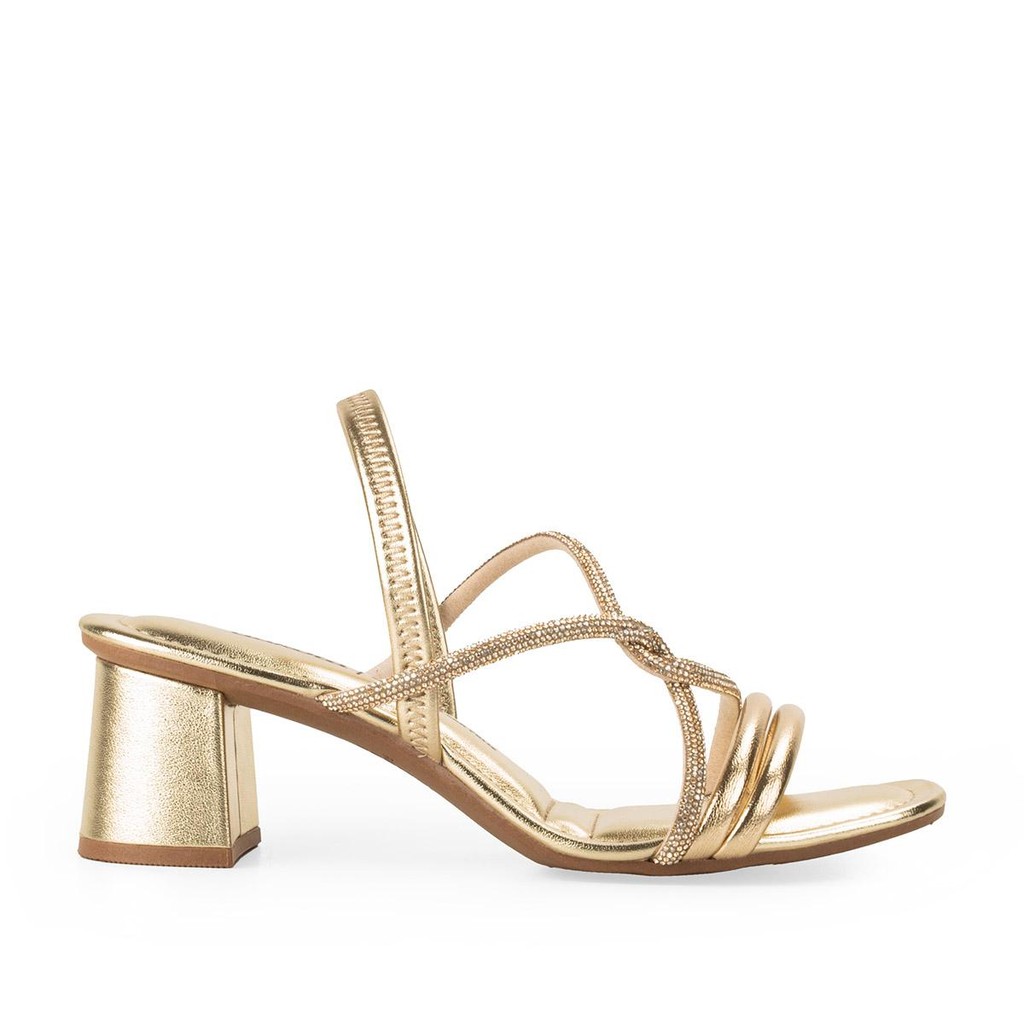 Sandália Dakota de Salto Bloco Com Brilhos Y7912