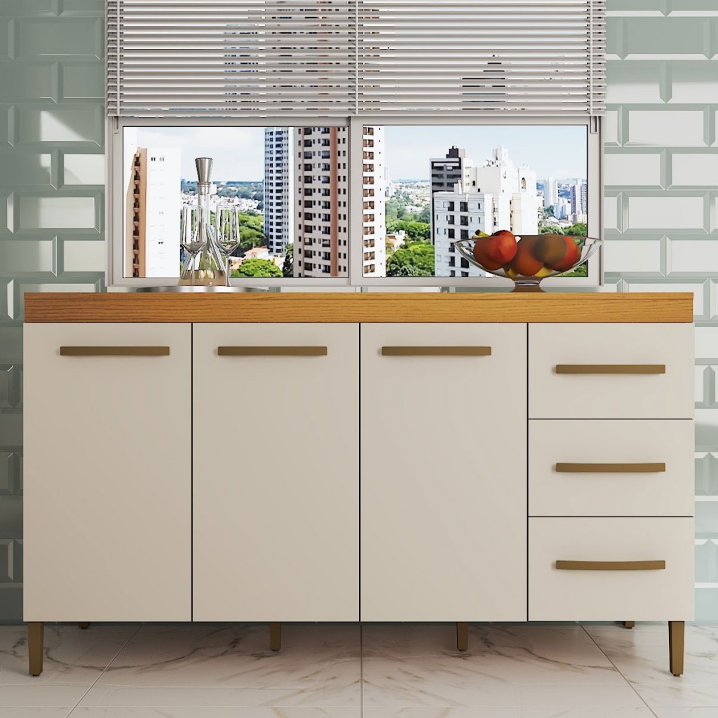 Balcão de Cozinha Completo 3 Portas 3 Gavetas em Oferta na Shopee