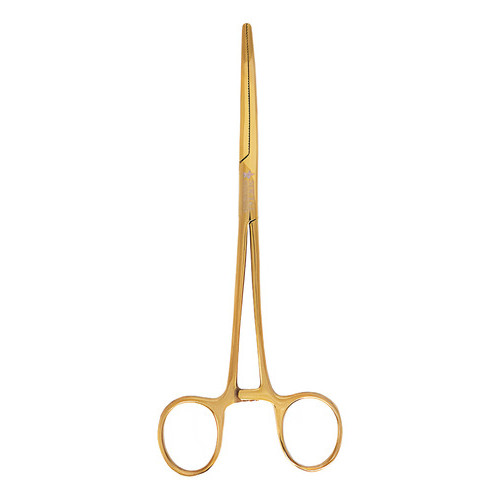 Pinça Rochester Pean Curva Plasma Dourada