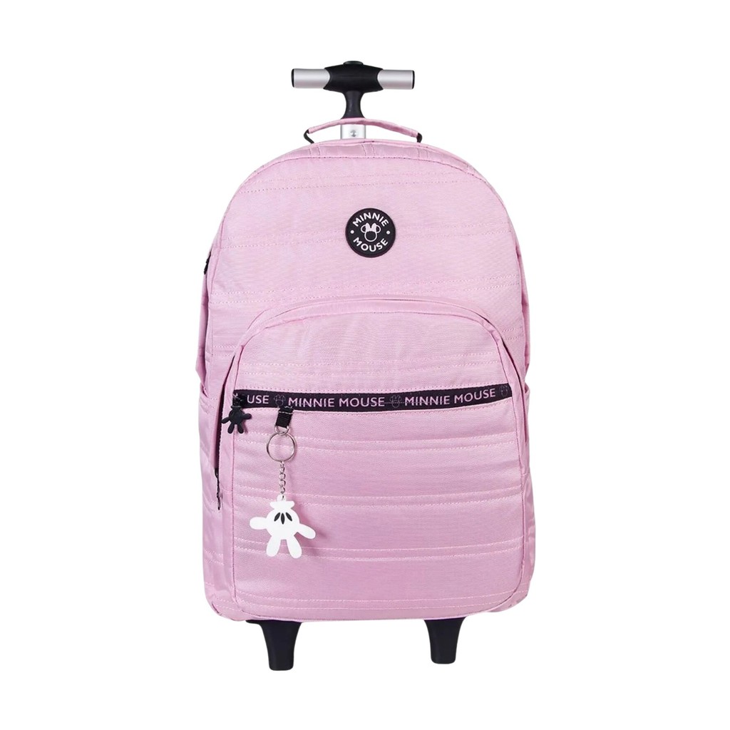 Mochila Escolar De Rodinha Minnie Mouse Juvenil Oficial