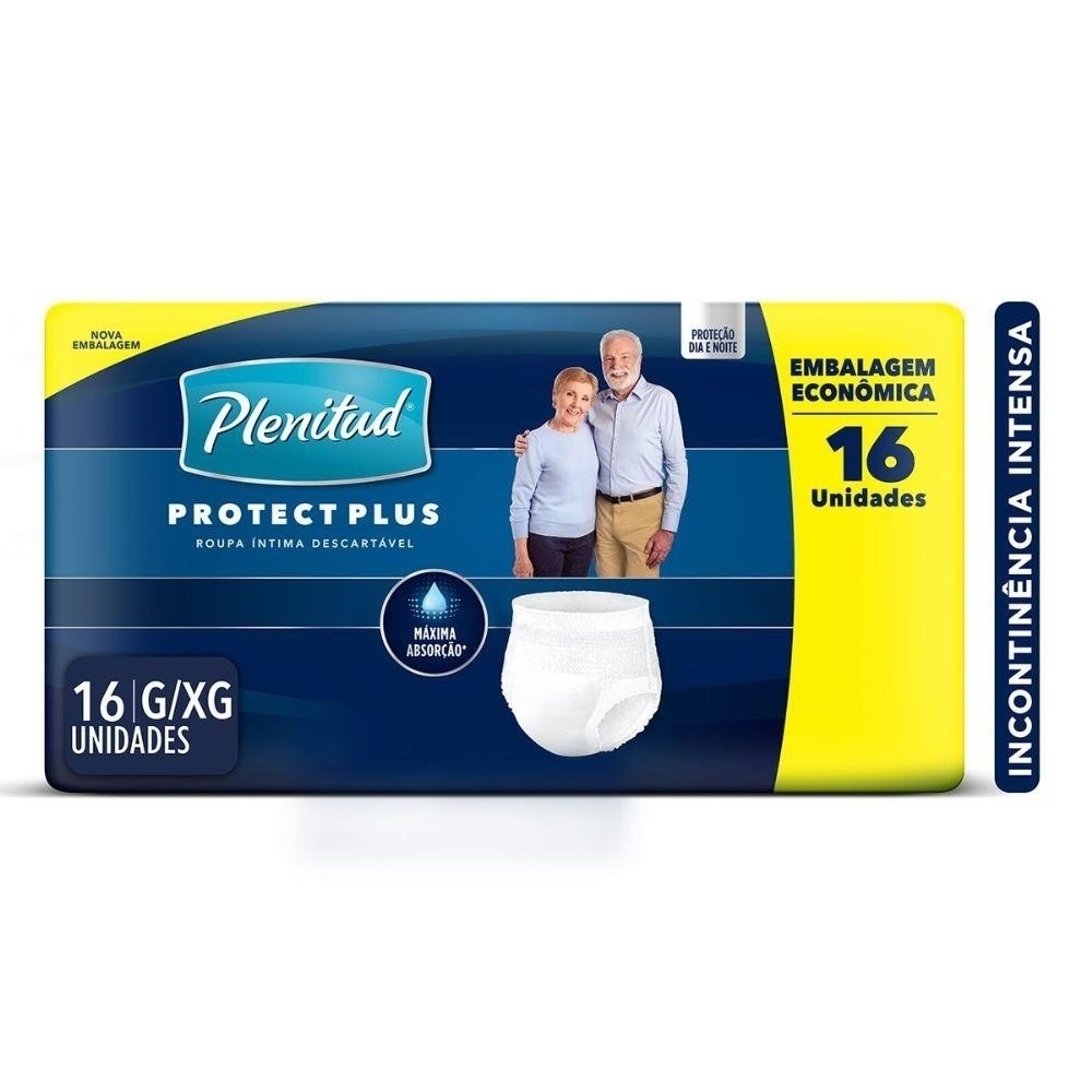 Roupa Íntima Descartável Plenitud Protect Plus G/XG - 16 unidades