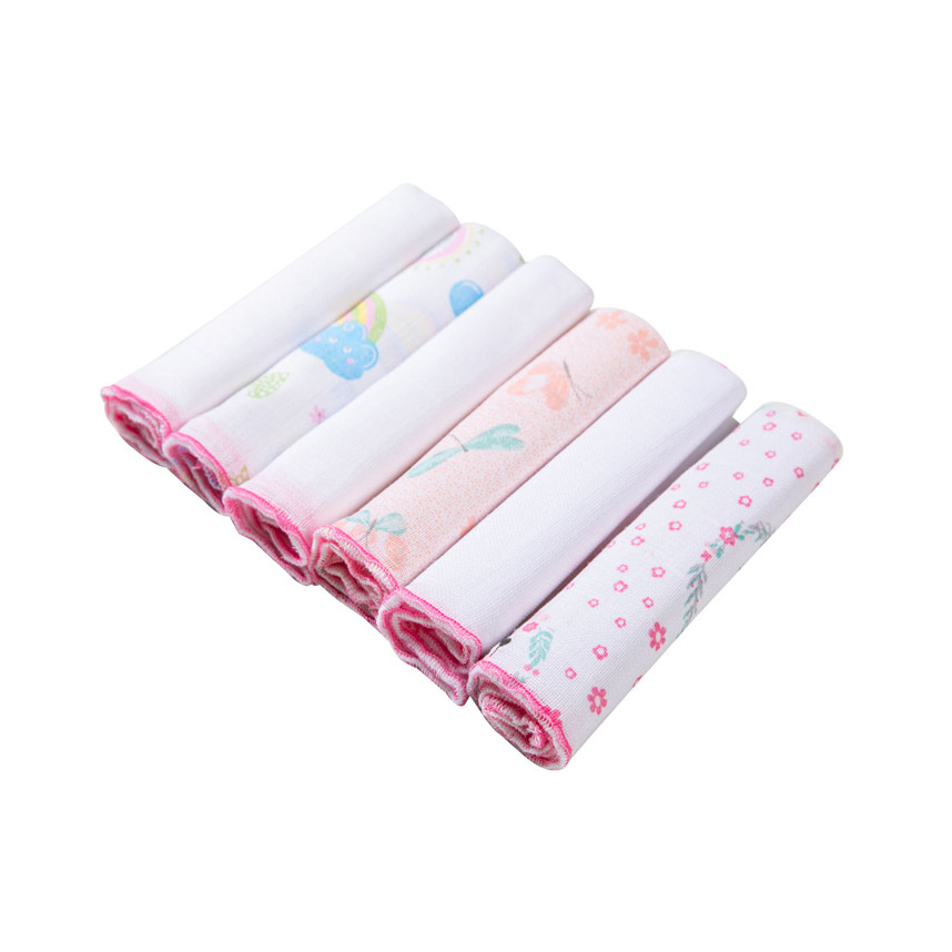 Pano de Boca Papi Karinho Estampado Menina 6 Peças em Oferta na Shopee