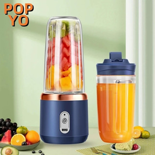 400ML 6 Lâminas Espremedor Elétrico Mini Liquidificador Portátil De Suco De Alimentos Misturador Leite Smoothie em Oferta na Shopee