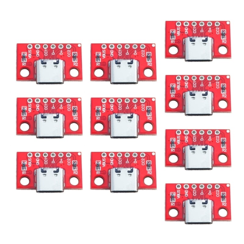 Li * 10 Unidades Tipo C Placa Fêmea USB3 1 16P A 2 54 Adaptadores Energia Atual Módulo Transferência D
