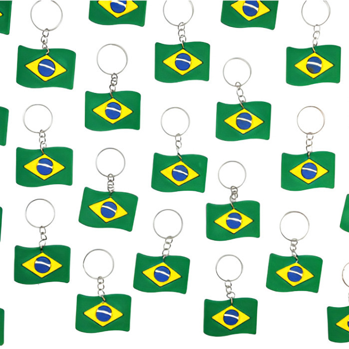 Bandeira do Brasil Chaveirinho Barato 10Un Atacado Revenda