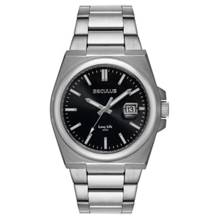 Relógio Seculus Long Life 44263GOSVNA1 Aço Social Calendário em Oferta na Shopee