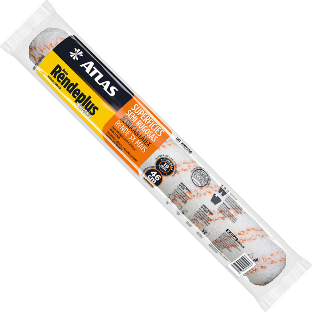 Rolo de Pintura Rendeplus Duplo 46cm AT927/19 Atlas em Oferta na Shopee