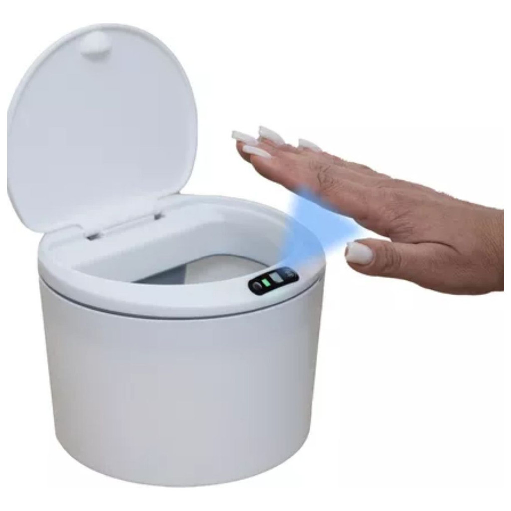 Lixeira Banheiro Cozinha Automática Sensor Cesto Lixo Pia 3L