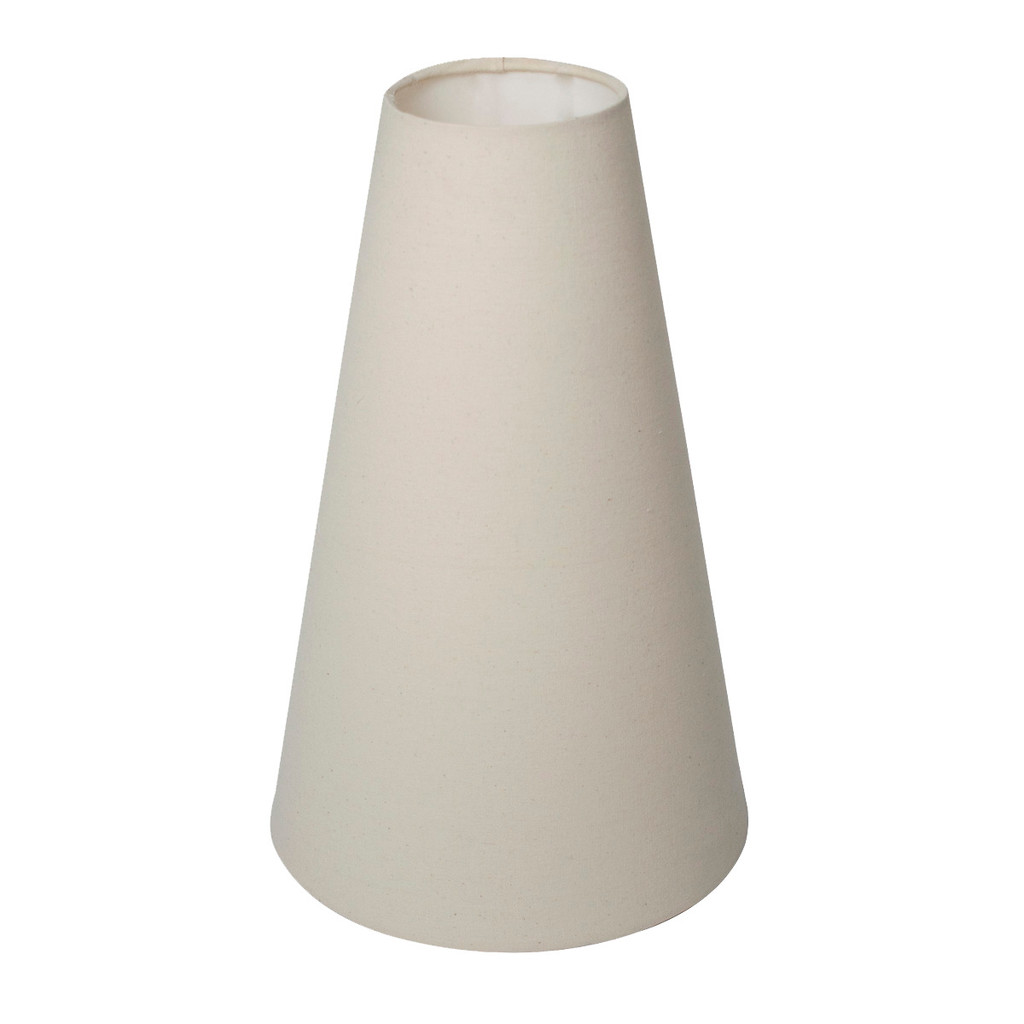 Cúpula abajur luminaria 35x10x22cm Tecido Algodão Soquete Nacional Cor Bege Ref 09