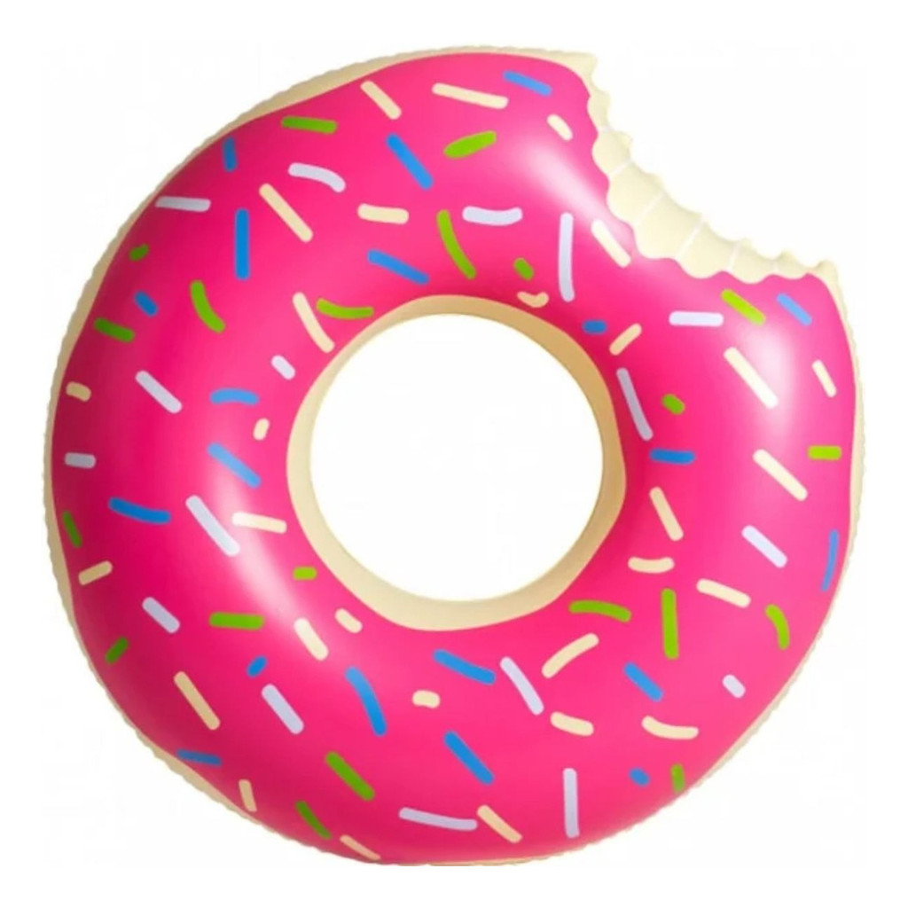Boia Donut Mordido Infantil 60cm Circular Inflável Piscina Brinquedo Criança Verão Envio Imediato