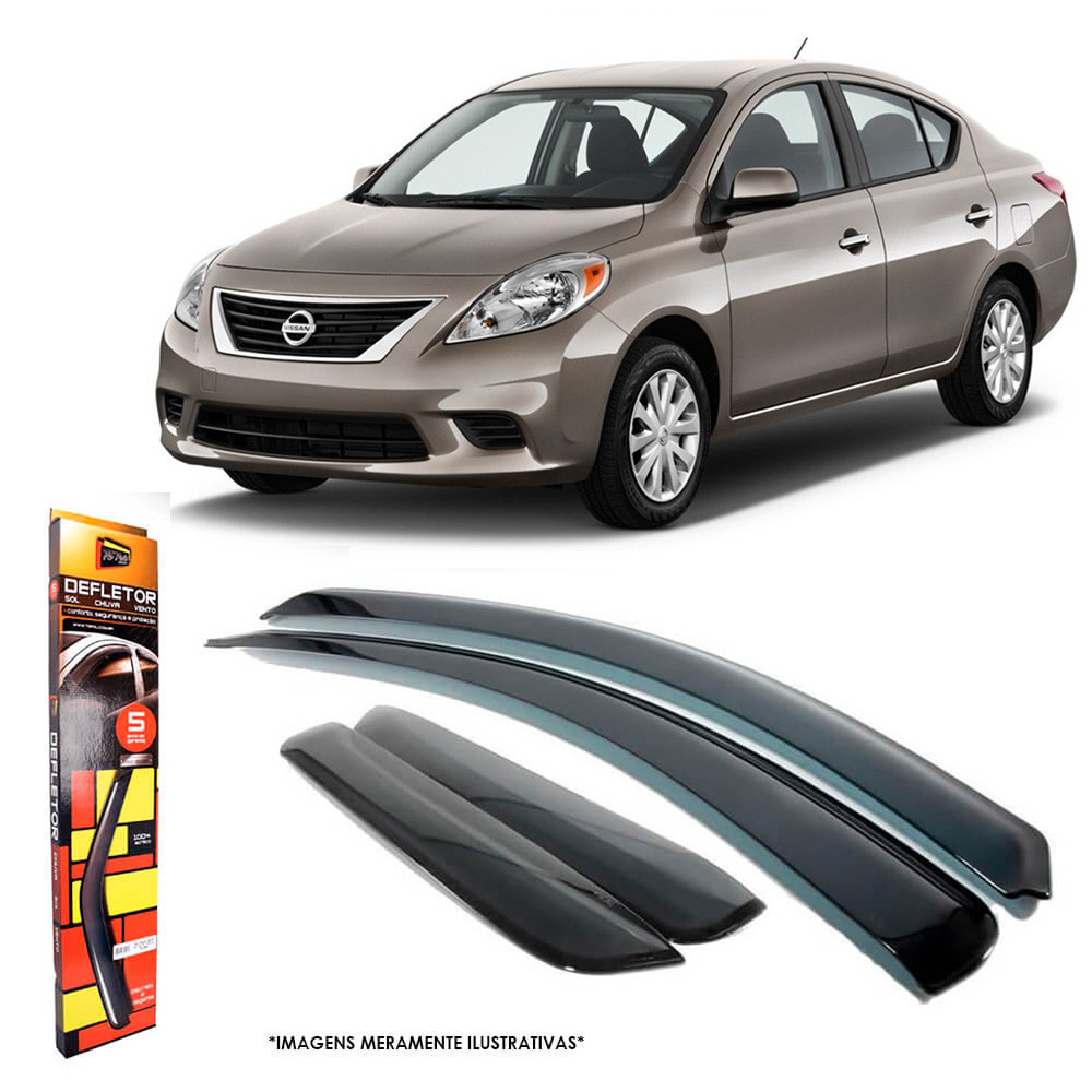 Calha de Chuva Nissan Versa 2011 a 2020 4 Portas TG Poli - 32004 - Spare Parts and Accessories for Vehicles