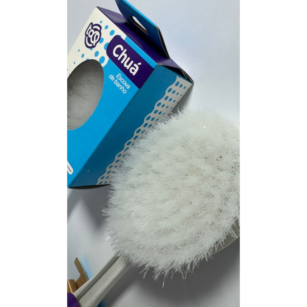 Escova De Banho Macia Cabo Longo  35 cm Limpeza Esfoliação Massagem em Oferta na Shopee