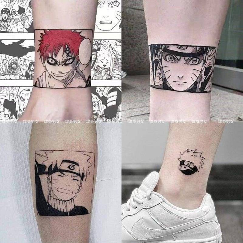 Adesivo De Tatuagem Temporário Adesivos À Prova D'água Para Homens E Mulheres Quadrinhos Japoneses Duráveis Anime Naruto