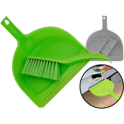 Conjunto Pazinha De Lixo Com Escova Vassourinha Plástica Para Limpeza Multiuso Clink