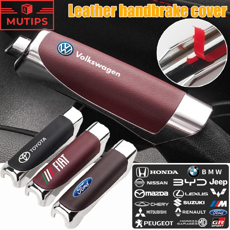 【MUTIPS】O Aperto Do Freio De Mão Carro De Couro Cobre Protetor Antiderrapante Decorativo Punho em Oferta na Shopee
