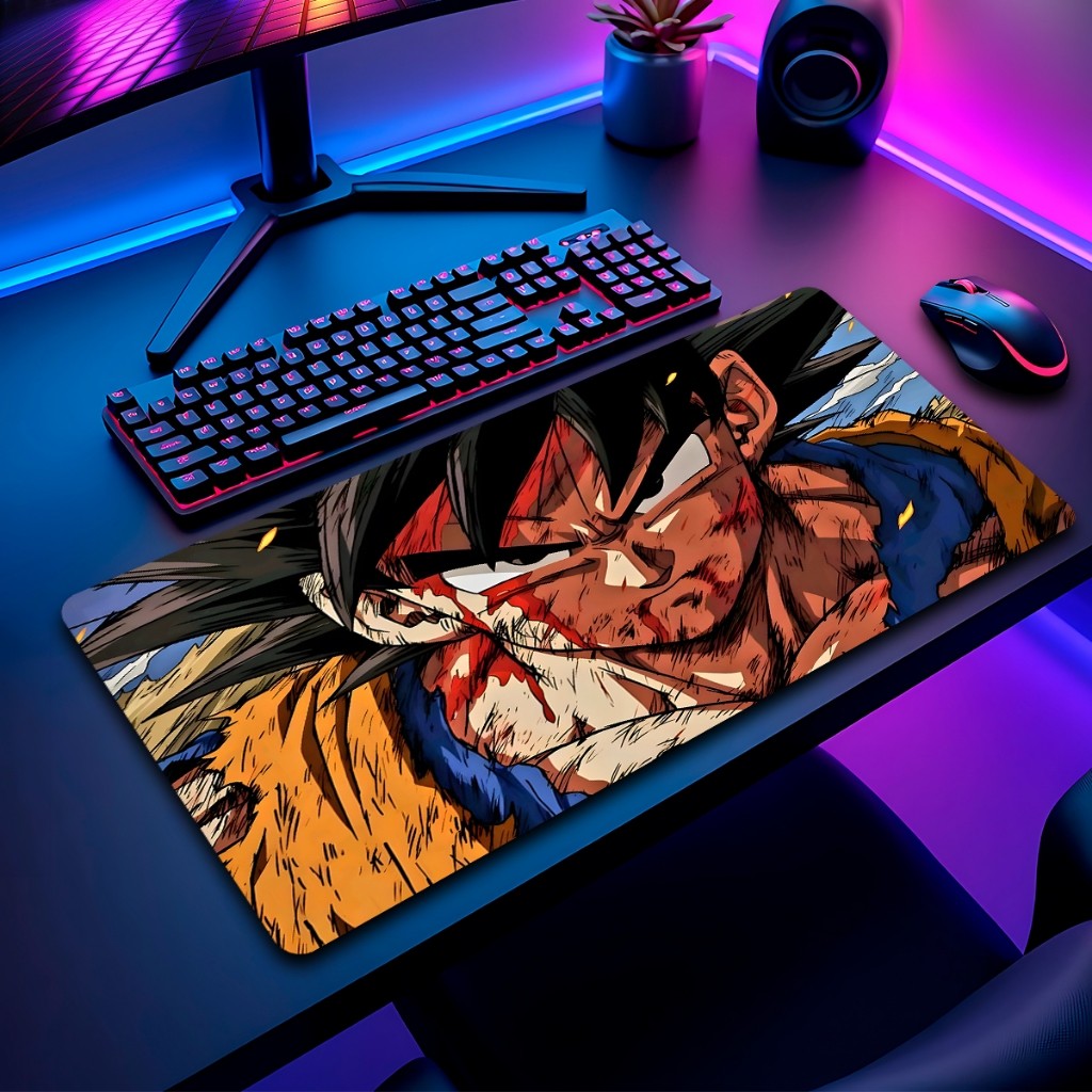 Mouse Pad Dragon DBZ Gamer Antiderrapante Grande Estampado Personalizado 70x35 Cm