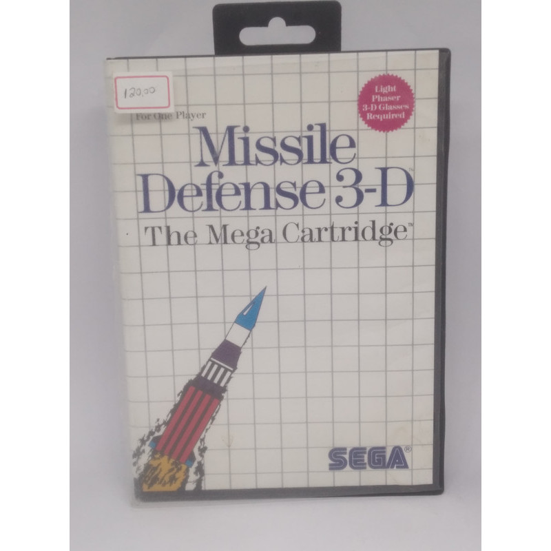 MISSILE DEFENSE 3-D MASTER SYSTEM COM CAIXA E MANUAL