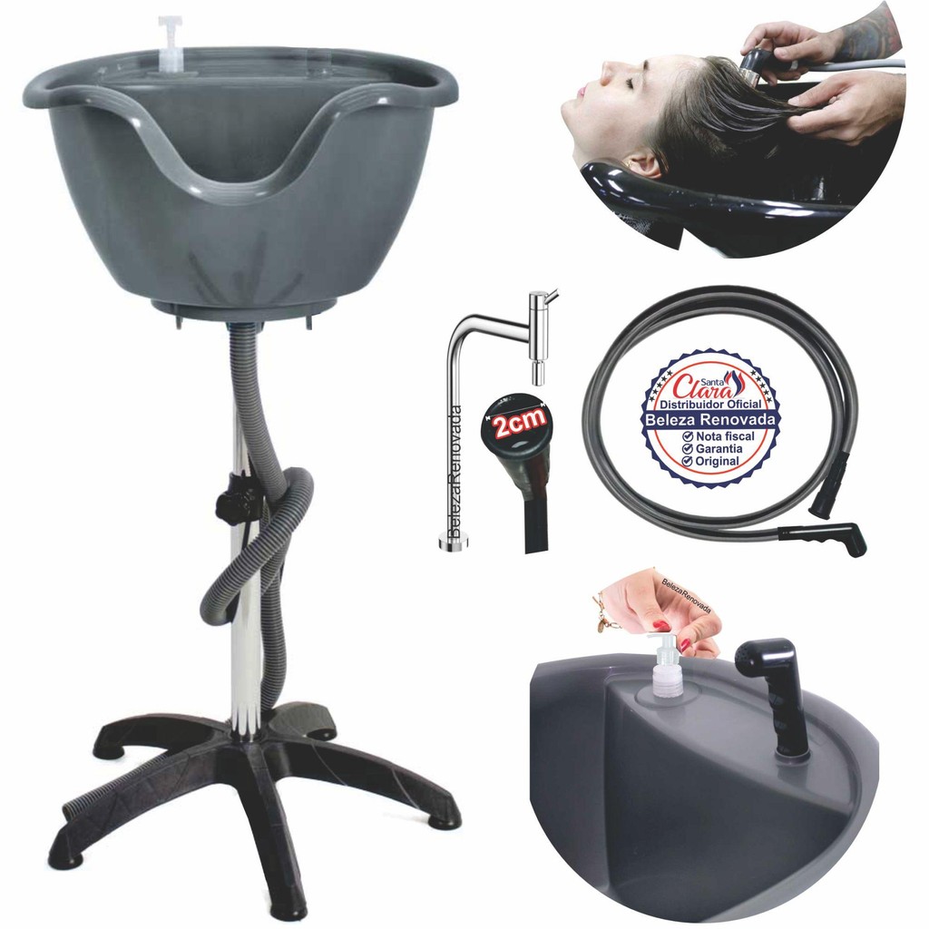 Lavatório De Cabelo Portátil Cuba Móvel Salão Beleza + Ducha em Oferta na Shopee