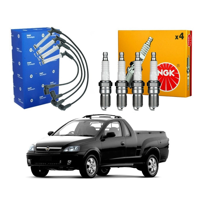 Kit Vela Cabo Ngk Montana 1.4 Flex 2009 A 2010 - Spare Parts and Accessories for Vehicles