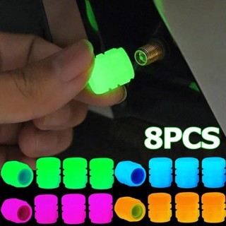 1/4/8 Pçs Tampas De Válvula Luminosas Fluorescente Noite Brilhante Carro Motocicleta Bicicleta Roda Pneu Hub Luminosa em Oferta na Shopee