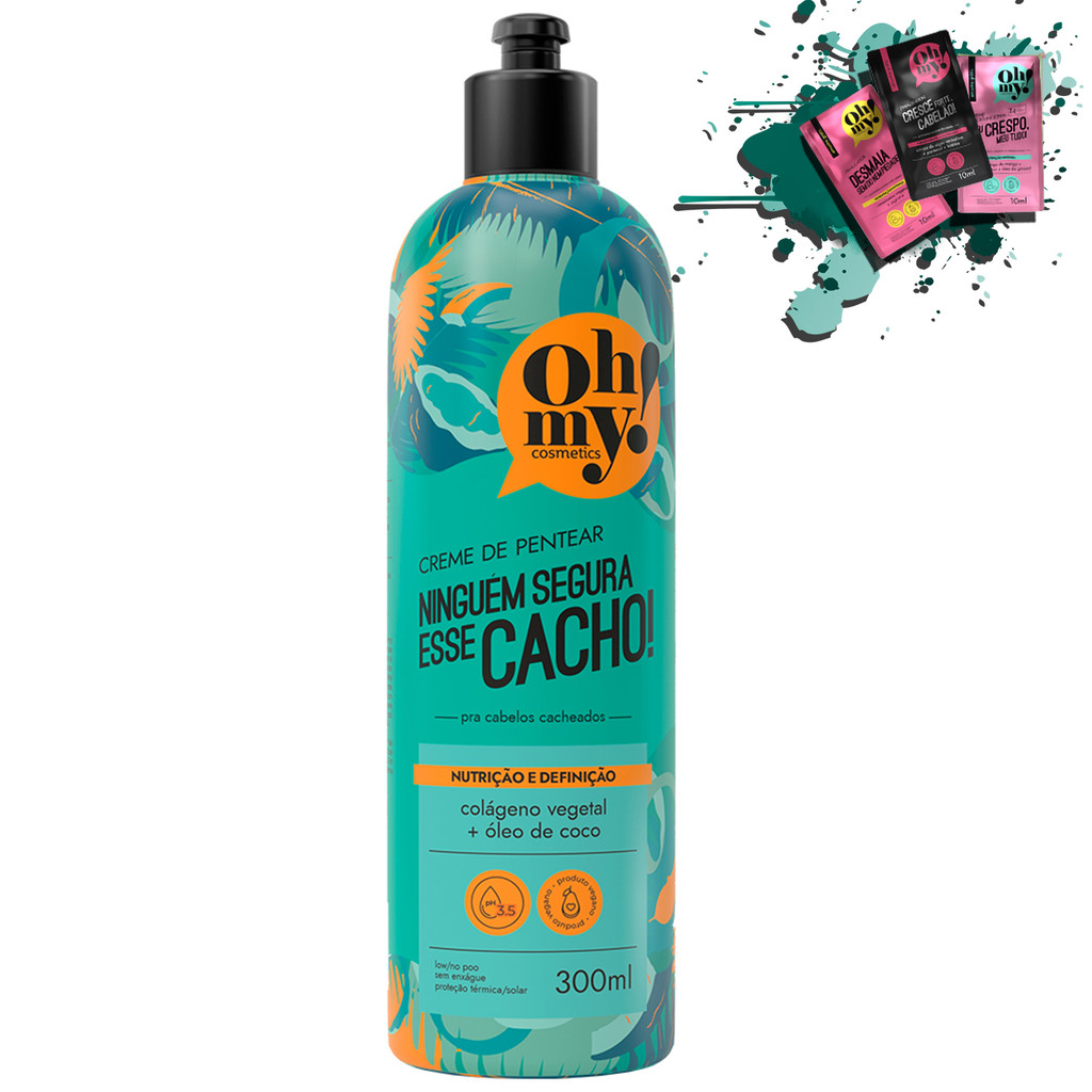 Creme de Pentear Ninguém Segura Esse Cacho! 300ml Oh My! em Oferta na Shopee