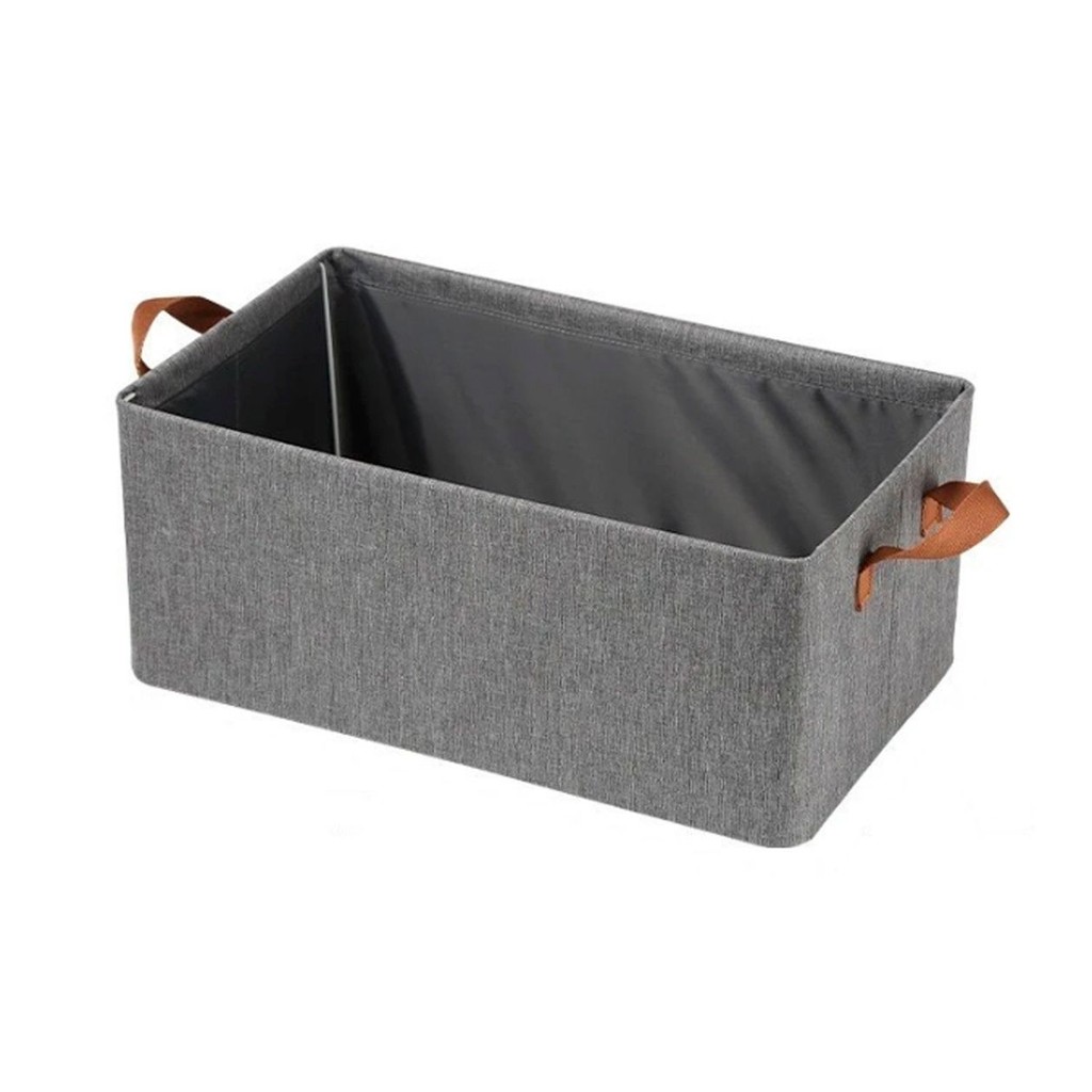 Caixa Organizador Multifuncional Gaveta Guarda Roupa Armário Decorativo C/ Alça Tecido Retangular Closet Lavável Cesto