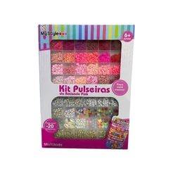 Brinquedo Infantil Kit Pulseiras da Amizade My Style G Pink Multikids - BR2315