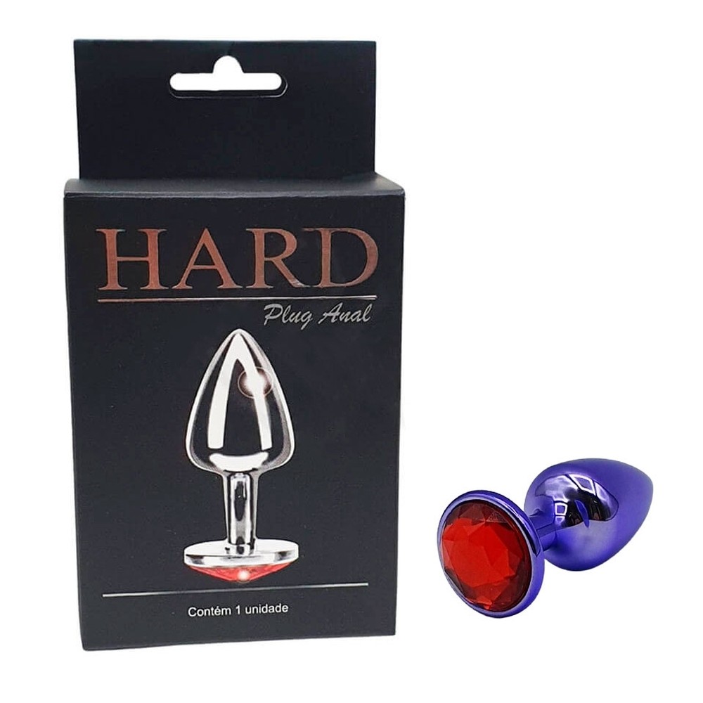 Plug Anal "P" em Formato Cônico com Joia na Base - Hard em Oferta na Shopee