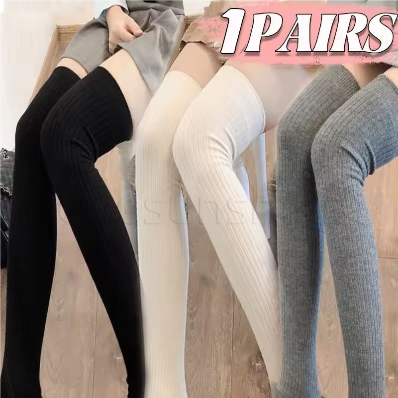 Meias Sociais Casuais Diárias – Elegantes , Modernas , Estilo Universitário Outono Inverno Acima Do Joelho Longas Para P