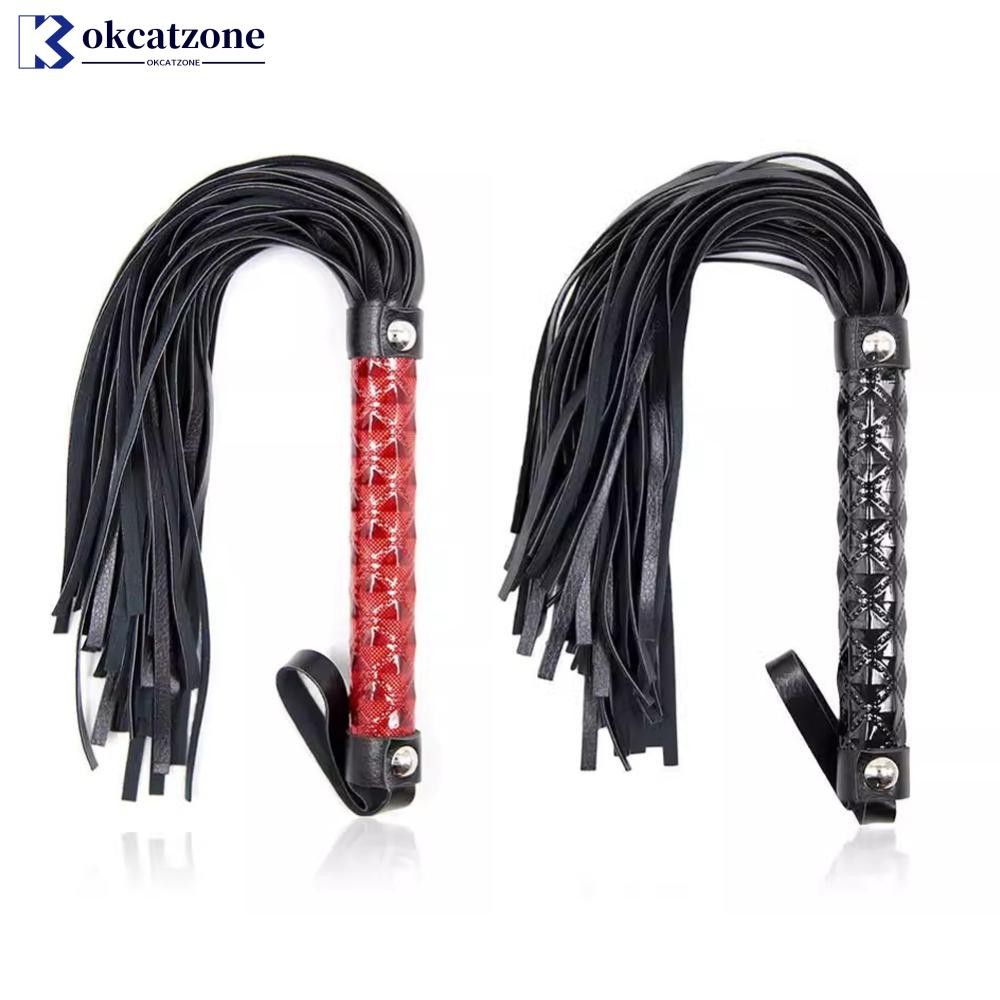 OKCATZONE 1Pc Chicote De Cavalo De Couro Antiderrapante Equipamento De Ciclismo Equestre Lidar Com Chicotes Equestres Tr